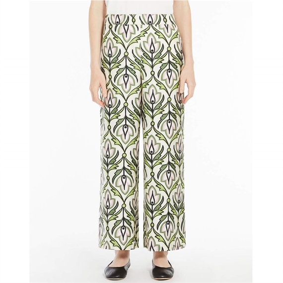 Weekend Max Mara Eusebio Bukser, Green Deco Flower